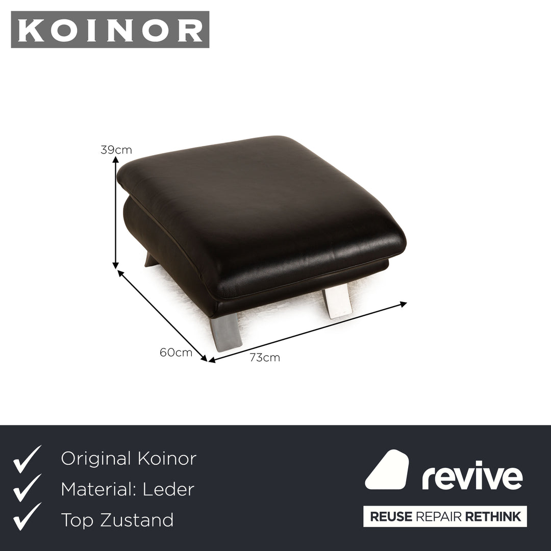 Koinor Leder Hocker Schwarz