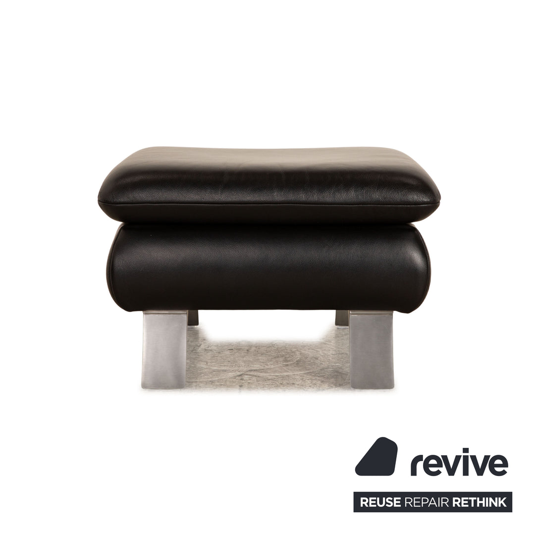 Koinor Leder Hocker Schwarz