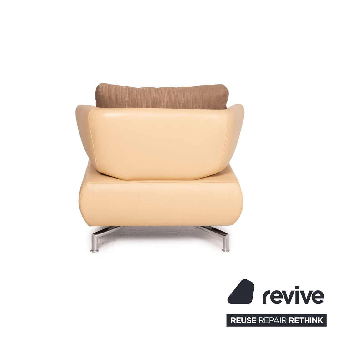 Koinor leather armchair beige fabric