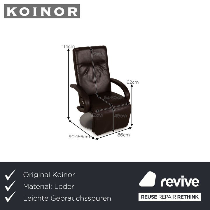 Koinor Leder Sessel Braun Funktion