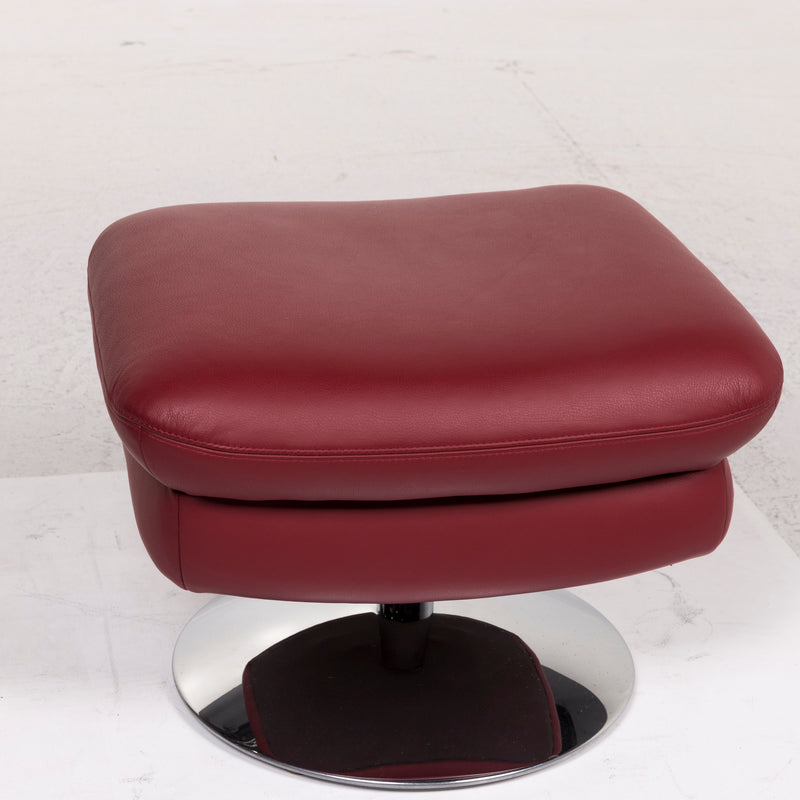Koinor Leder Sessel Garnitur Rot 1x Sessel 1x Hocker 