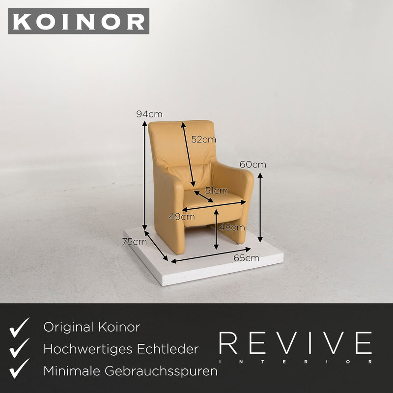 Koinor Leder Sessel Gelb 