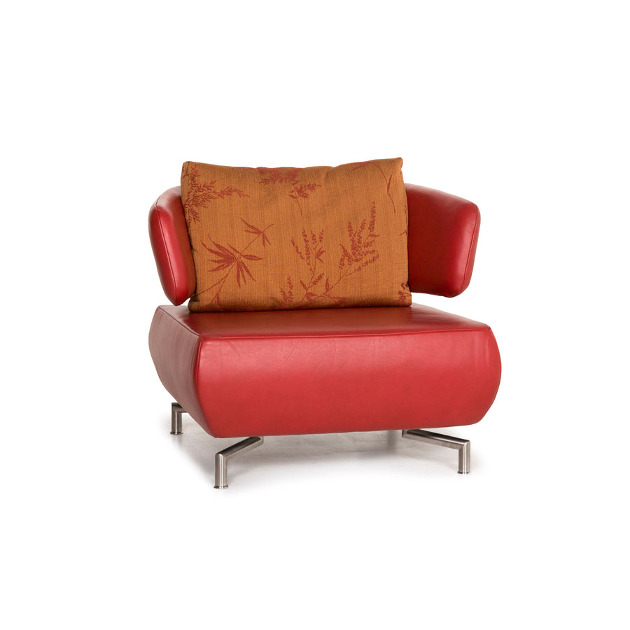 Fauteuil en cuir Koinor rouge #12339