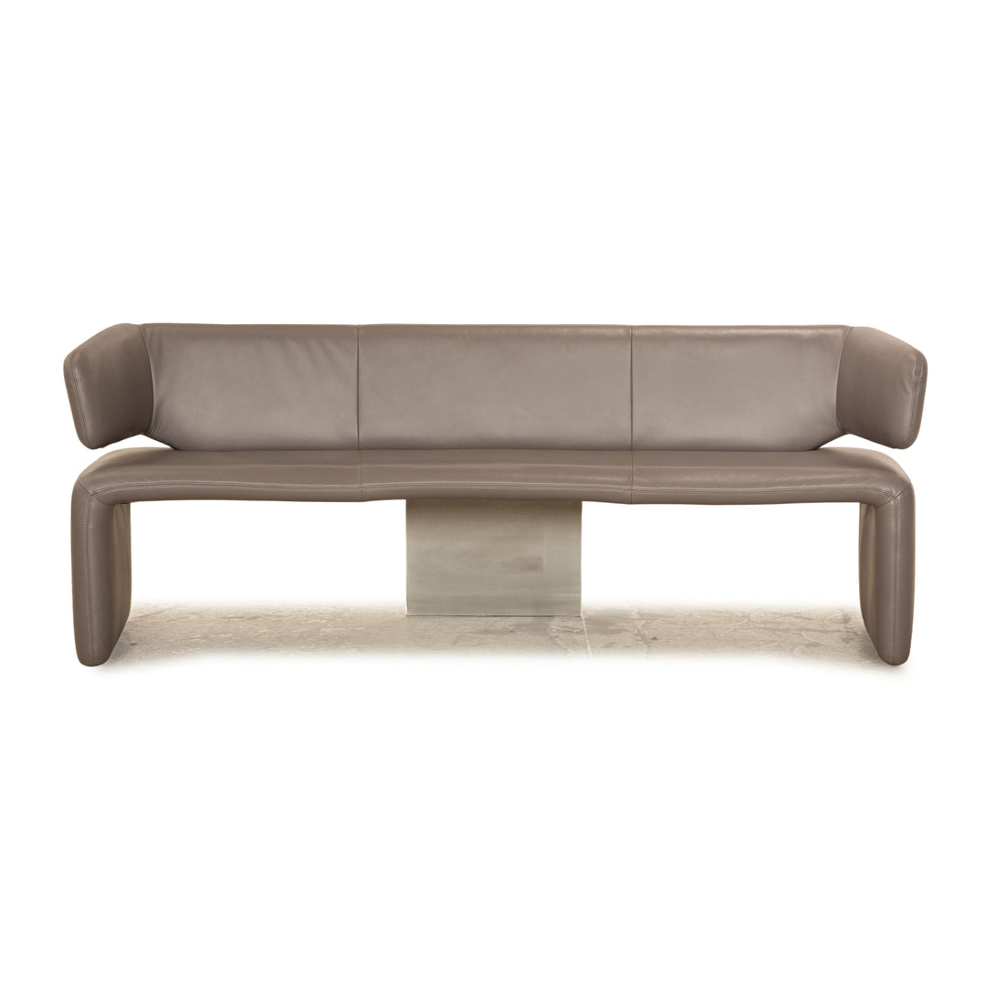 Koinor Leather Bench Gray Dining Room