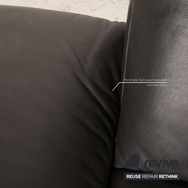 Koinor Leder Sofa Anthrazit Dreisitzer Couch Funktion