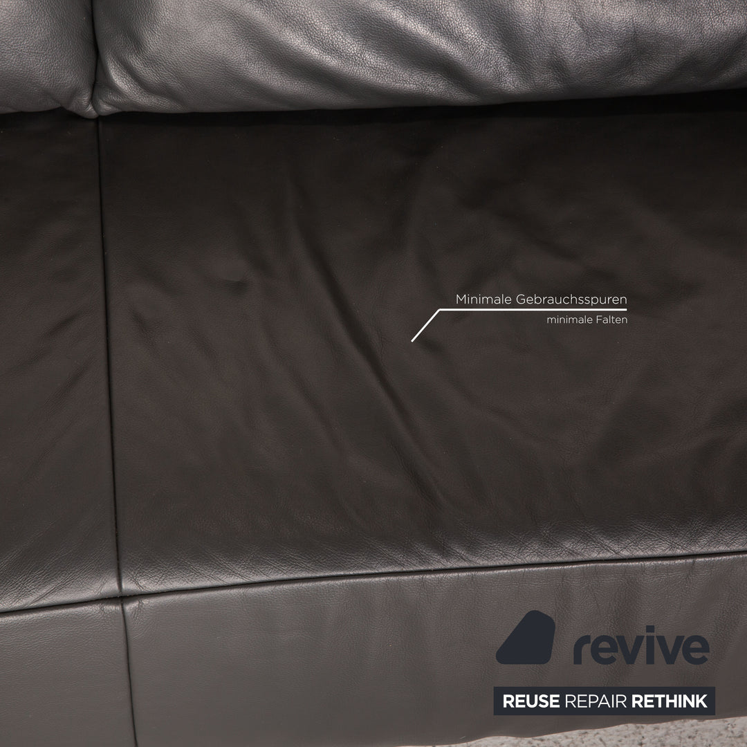 Koinor Leder Sofa Anthrazit Dreisitzer Couch Funktion