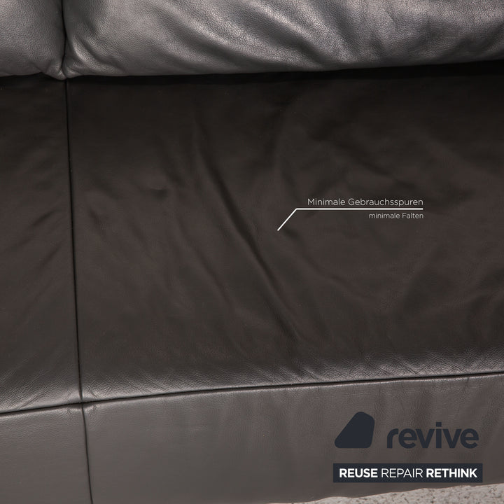 Koinor Leder Sofa Anthrazit Dreisitzer Couch Funktion