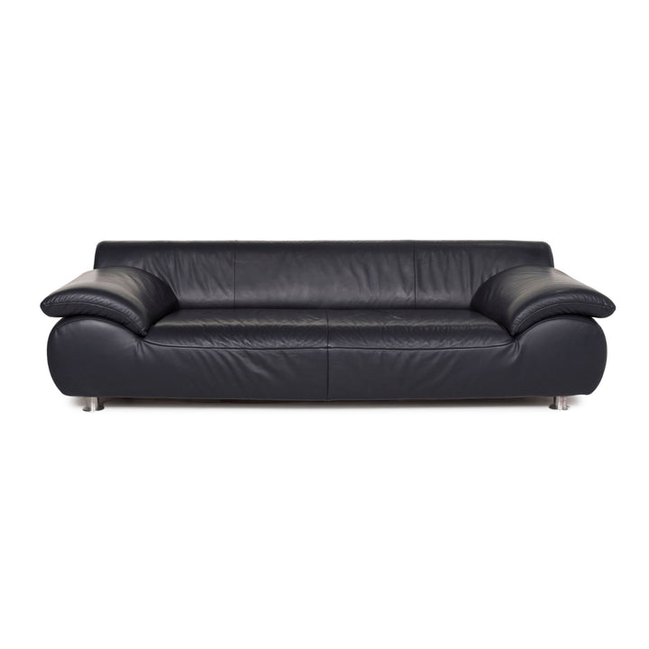 Koinor Leder Sofa Blau Dreisitzer Couch #13246
