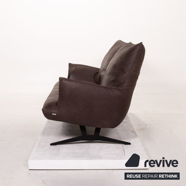 Koinor Leder Sofa Braun Dunkelbraun Dreisitzer Funktion Couch #15433