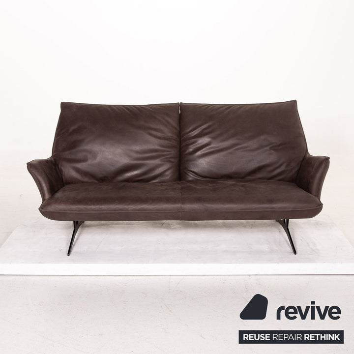 Koinor Leder Sofa Braun Dunkelbraun Dreisitzer Funktion Couch #15433