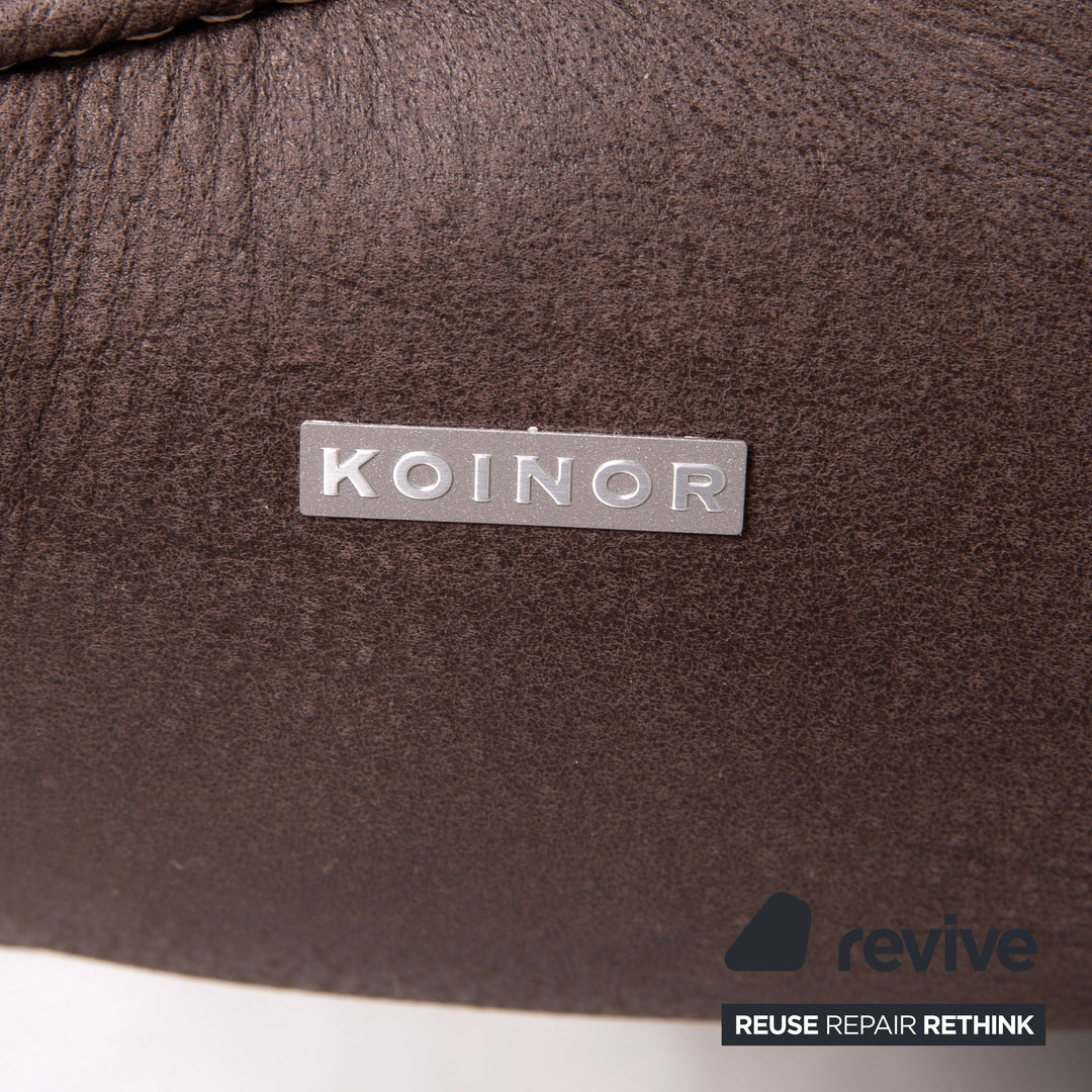 Koinor Leder Sofa Braun Dunkelbraun Dreisitzer Funktion Couch #15433