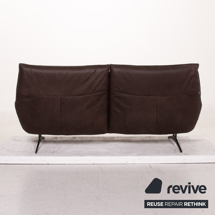 Koinor Leder Sofa Braun Dunkelbraun Dreisitzer Funktion Couch #15433