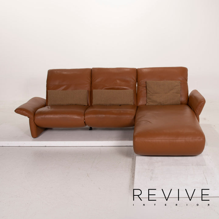 Koinor leather sofa brown corner sofa electr. Feature #15428