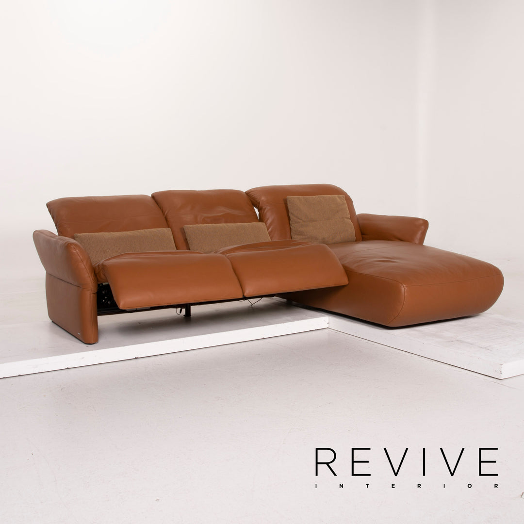 Koinor leather sofa brown corner sofa electr. Feature #15428