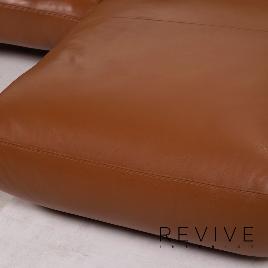Koinor leather sofa brown corner sofa electr. Feature #15428