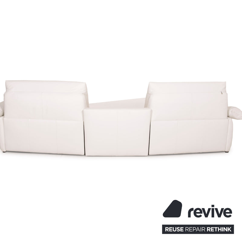 Koinor Leder Sofa Creme Zweisitzer elektrische Relaxfunktion Stauraum Tisch