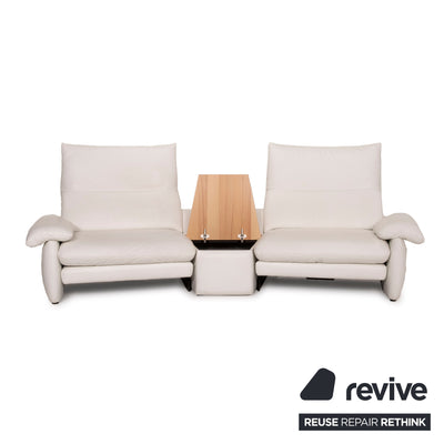 Koinor Leder Sofa Creme Zweisitzer elektrische Relaxfunktion Stauraum Tisch
