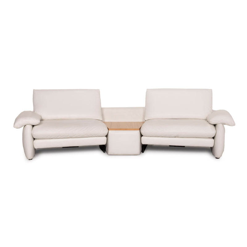 Koinor Leder Sofa Creme Zweisitzer elektrische Relaxfunktion Stauraum Tisch