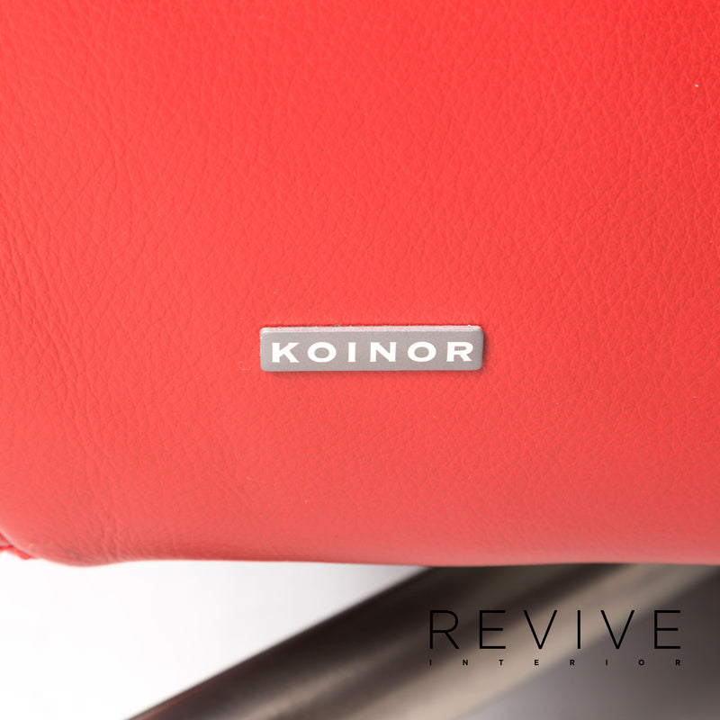 Koinor Leder Sofa Garnitur Rot 1x Dreisitzer 1x Zweisitzer 1x Sessel 