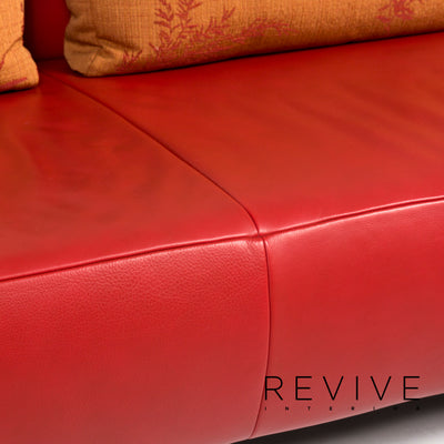Koinor Leder Sofa Garnitur Rot 1x Dreisitzer 1x Zweisitzer 1x Sessel #12727