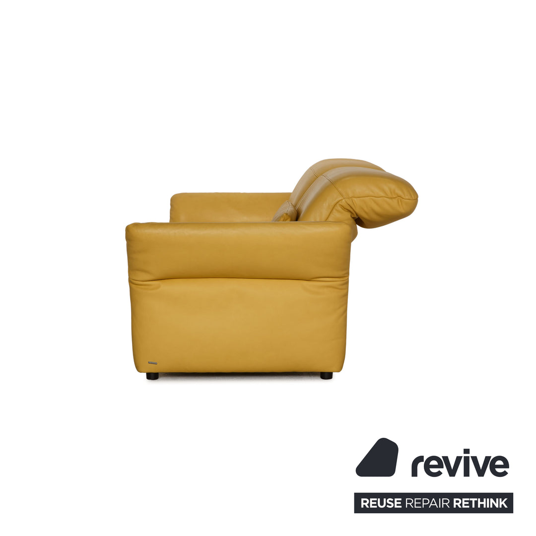 Koinor Leder Sofa Gelb Dreisitzer Couch Funktion