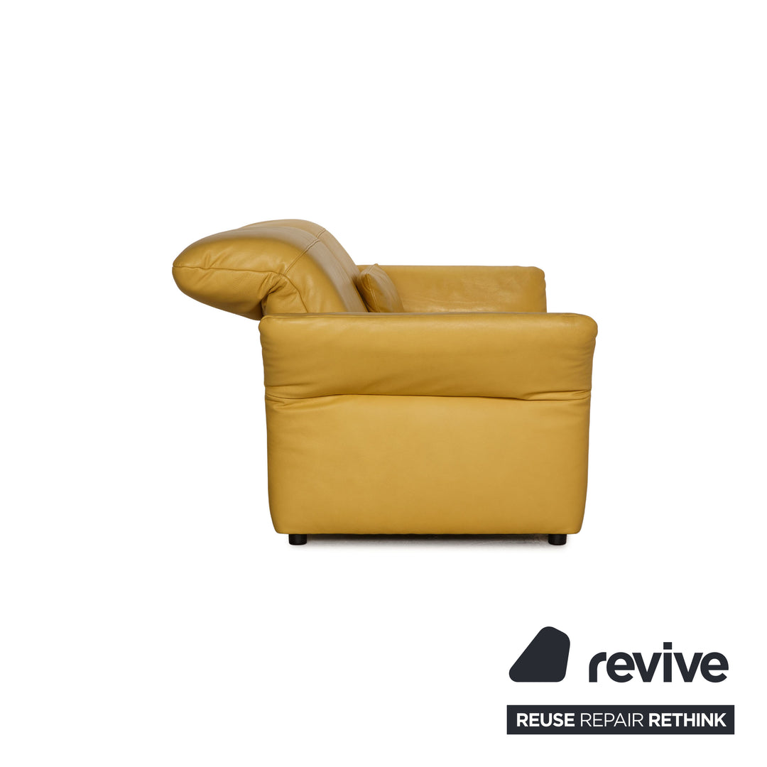 Koinor Leder Sofa Gelb Dreisitzer Couch Funktion
