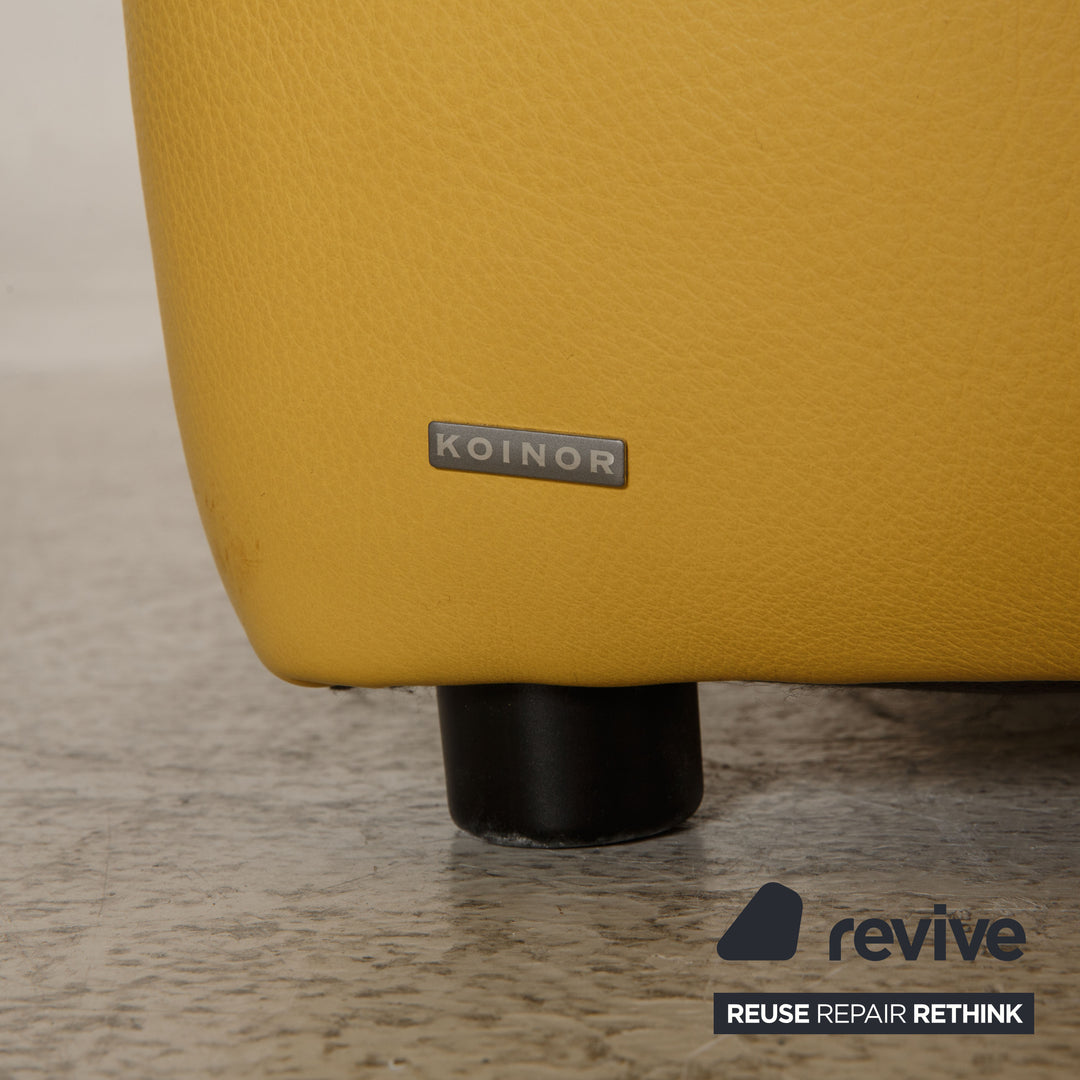 Koinor Leder Sofa Gelb Dreisitzer Couch Funktion