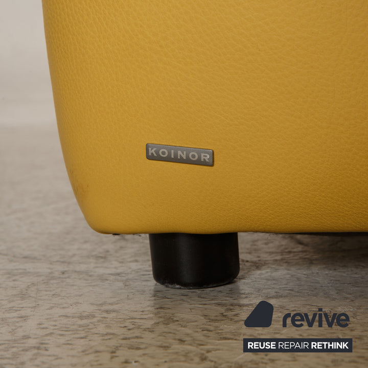 Koinor Leder Sofa Gelb Dreisitzer Couch Funktion