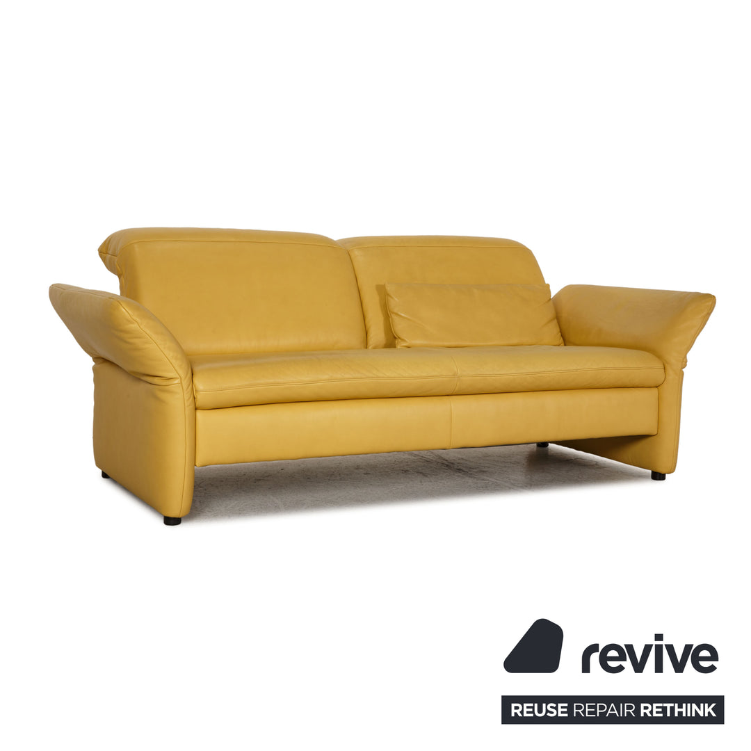 Koinor Leder Sofa Gelb Dreisitzer Couch Funktion