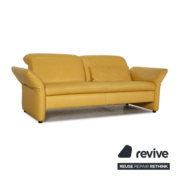 Koinor Leder Sofa Gelb Dreisitzer Couch Funktion