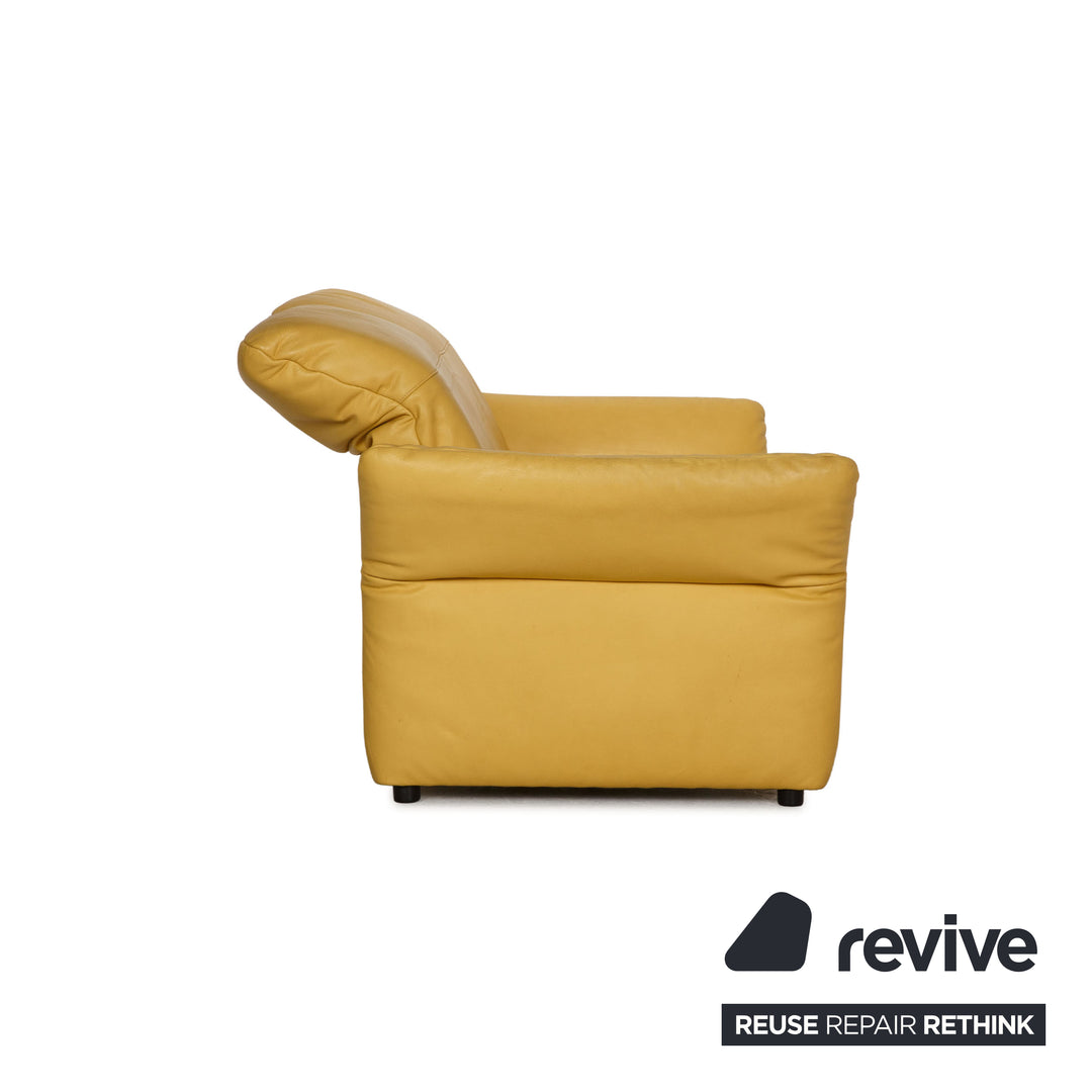 Koinor leather sofa yellow two seater couch function
