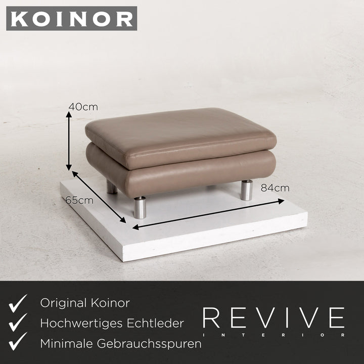 Koinor Leder Sofa Graubeige Grau Dreisitzer Couch #13542