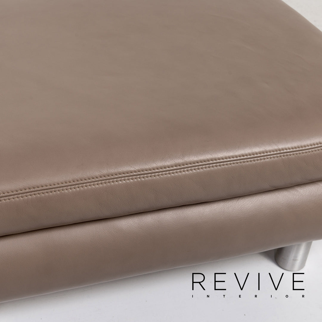 Koinor Leder Sofa Graubeige Grau Dreisitzer Couch #13542