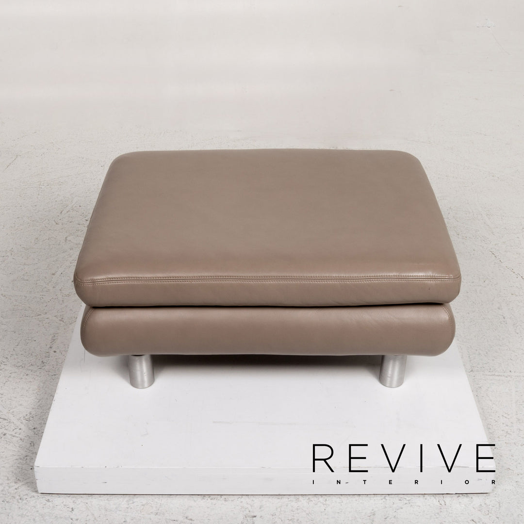 Koinor Leder Sofa Graubeige Grau Dreisitzer Couch #13542