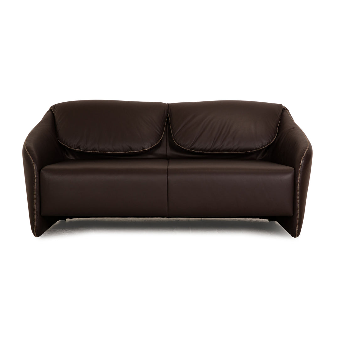 Koinor Leder Zweisitzer Braun Sofa Couch manuelle Funktion