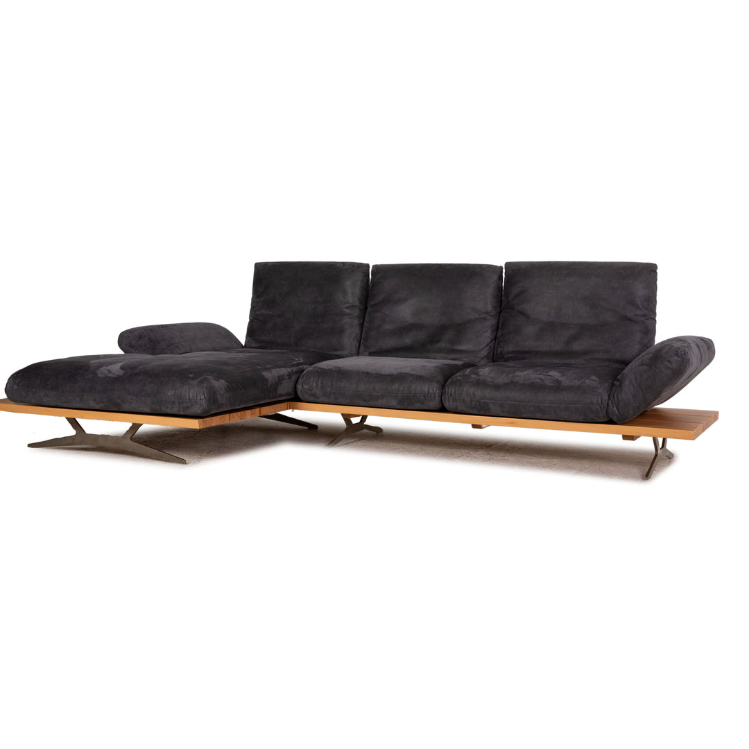 Koinor Marilyn Canapé d'angle en tissu Gris Fonction canapé