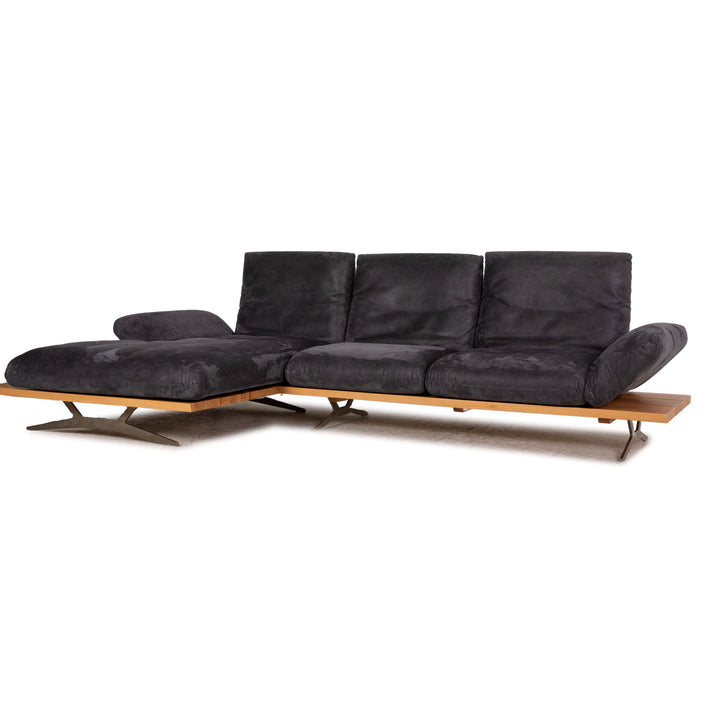 Koinor Marilyn Canapé d'angle en tissu Gris Fonction canapé