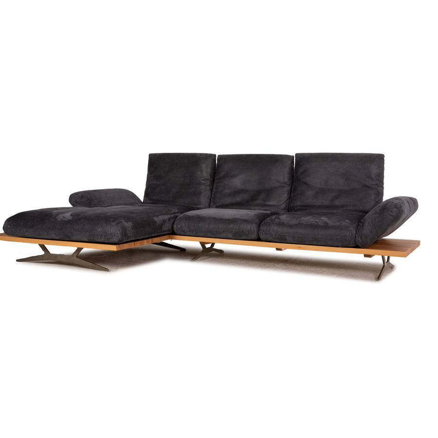 Koinor Marilyn Canapé d'angle en tissu Gris Fonction canapé