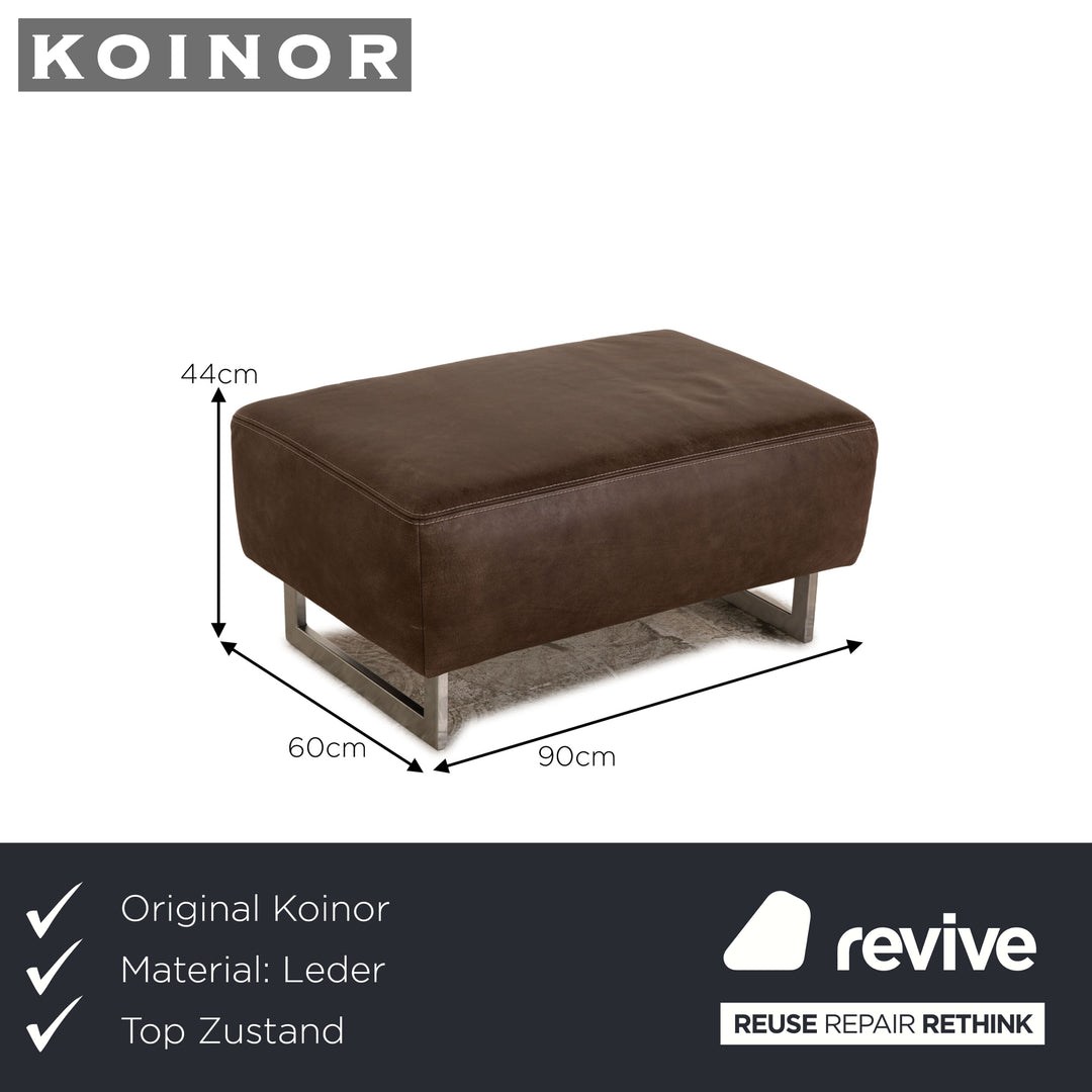 Koinor Mio 2 Leder Hocker Braun