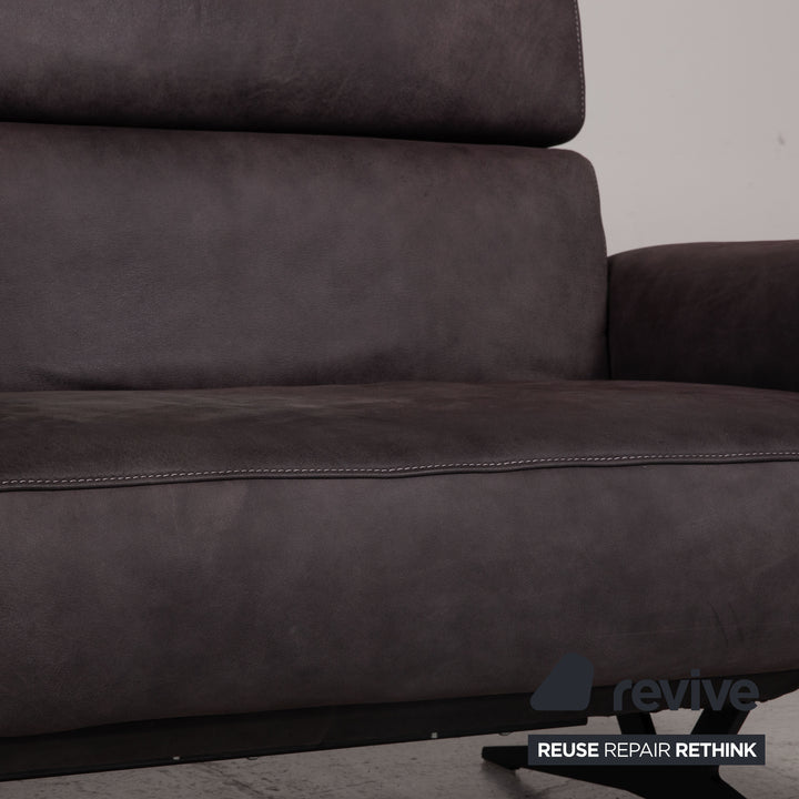 Koinor MONROE Leder Sofa Grau Dreisitzer Couch Funktion