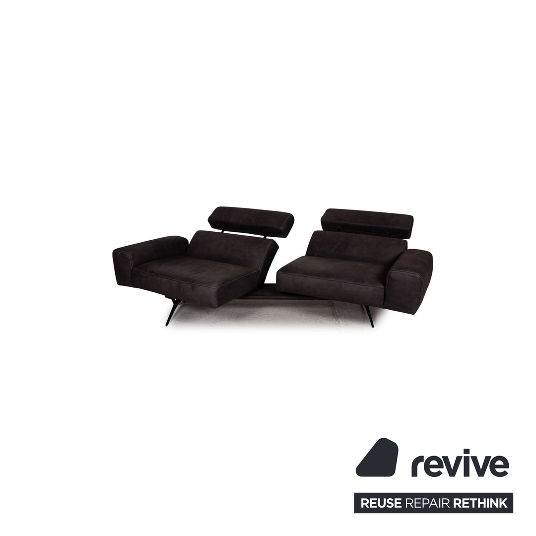 Koinor MONROE Leder Sofa Grau Dreisitzer Couch Funktion