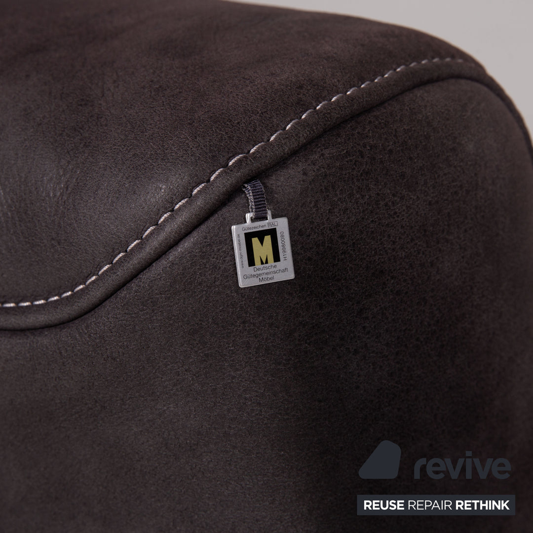 Koinor MONROE Leder Sofa Grau Dreisitzer Couch Funktion