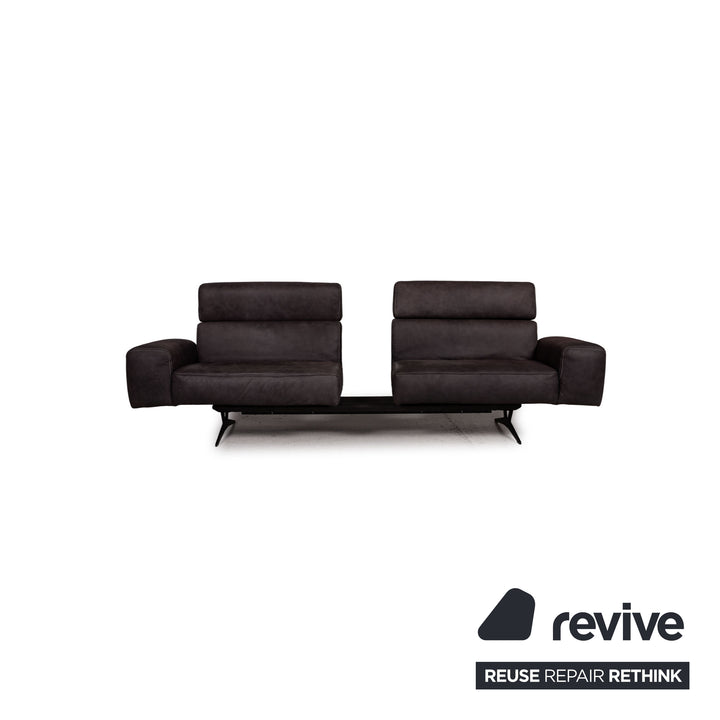 Koinor MONROE Leder Sofa Grau Dreisitzer Couch Funktion