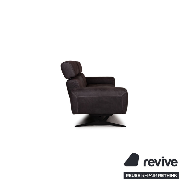 Koinor MONROE Leder Sofa Grau Dreisitzer Couch Funktion