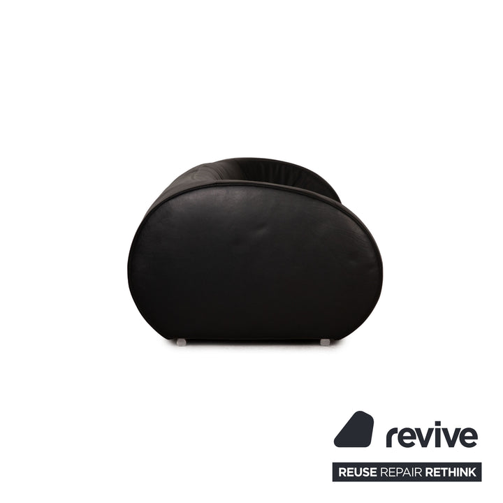 Koinor Pearl Leder Dreisitzer Schwarz Sofa Couch