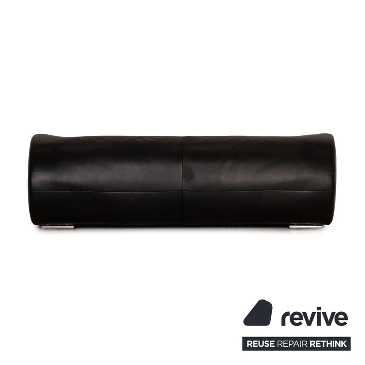 Koinor Pearl Leder Dreisitzer Schwarz Sofa Couch