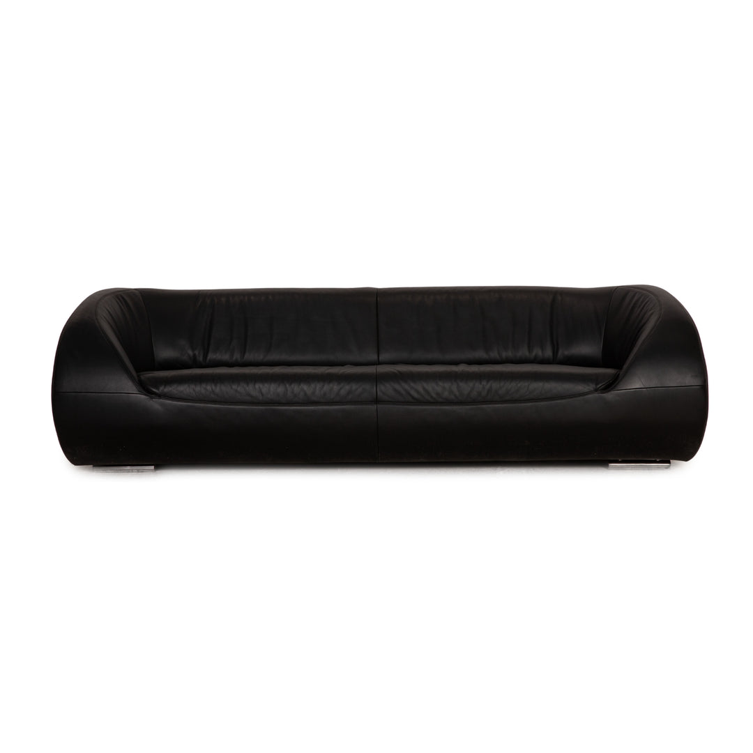 Koinor Pearl Leder Dreisitzer Schwarz Sofa Couch