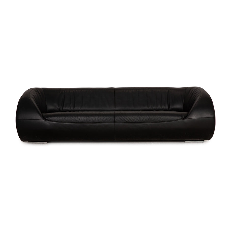 Koinor Pearl Leder Dreisitzer Schwarz Sofa Couch