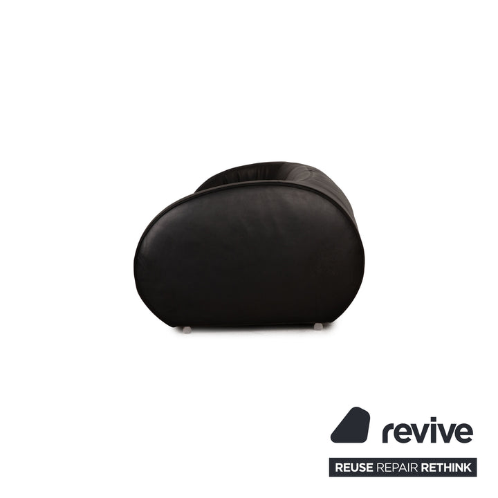 Koinor Pearl Leder Dreisitzer Schwarz Sofa Couch