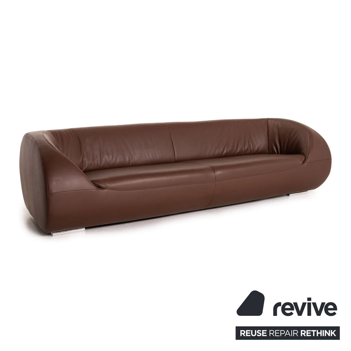 Koinor Pearl Leather Sofa Set Dark Brown 1x four-seater 1x three-seater 1x armchair